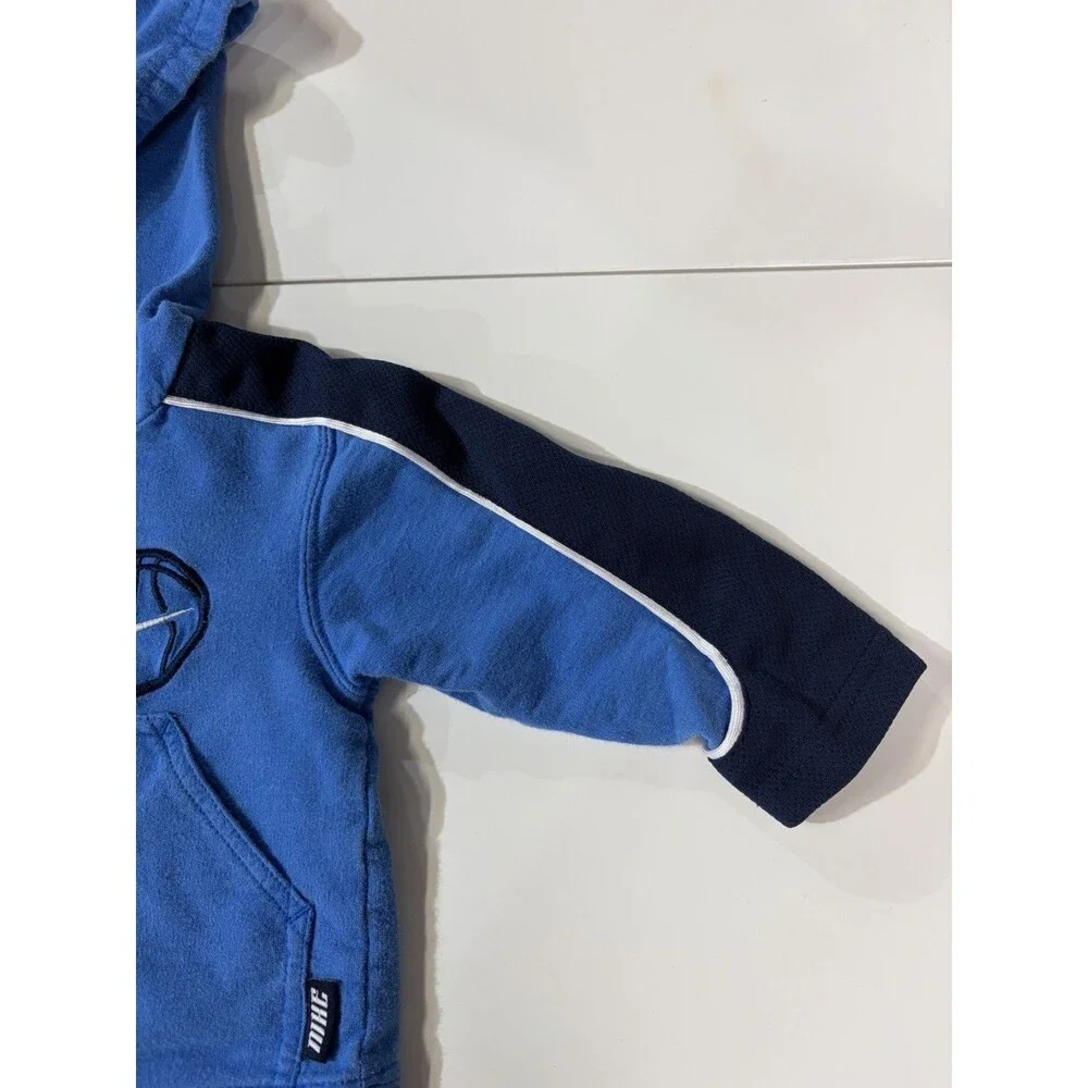 Vintage/y2k Nike Baby 12 Months Blue/Navy Colorblock 1/4 Zip Hoodie w/ Pockets